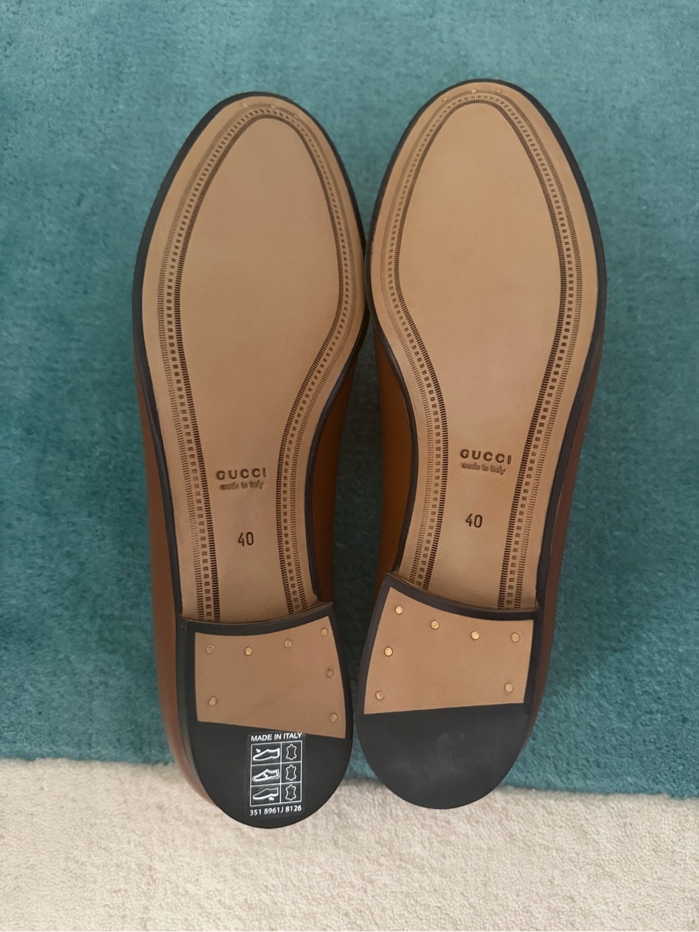 Gucci Tan Leather Horsebit Loafers - Picture 6 of 6
